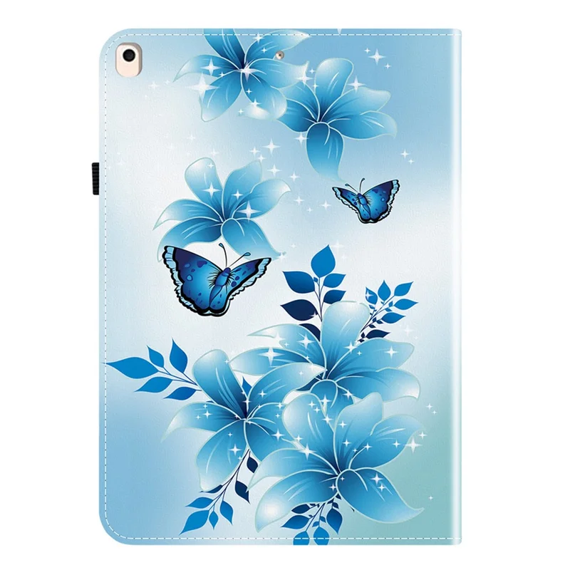 Leather Case For iPad 10.2 (2021)  /  (2020)  /  (2019)  /  Air 10.5 inch (2019) Pattern Printed Stand Tablet Cover with Card Slots - Blue Butterfly