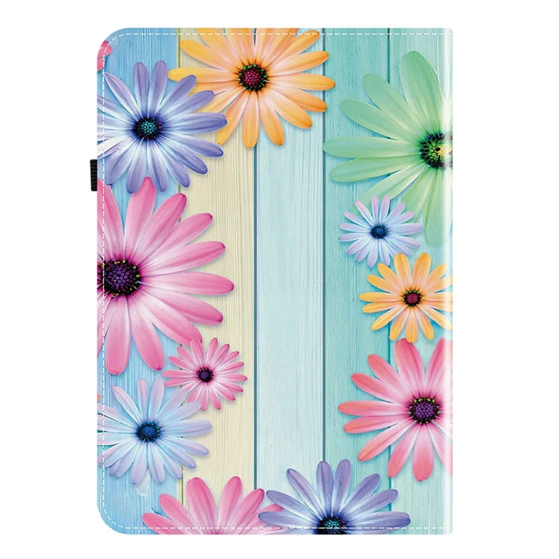 For Amazon Kindle Paperwhite (2021) Leather Case Pattern Printed Stand Tablet Cover with Card Slots - Sunflower