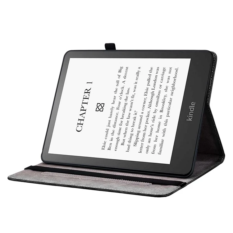 For Amazon Kindle Paperwhite (2024) Leather Case Pattern Printed Stand Tablet Cover with Card Slots - Pink Butterfly