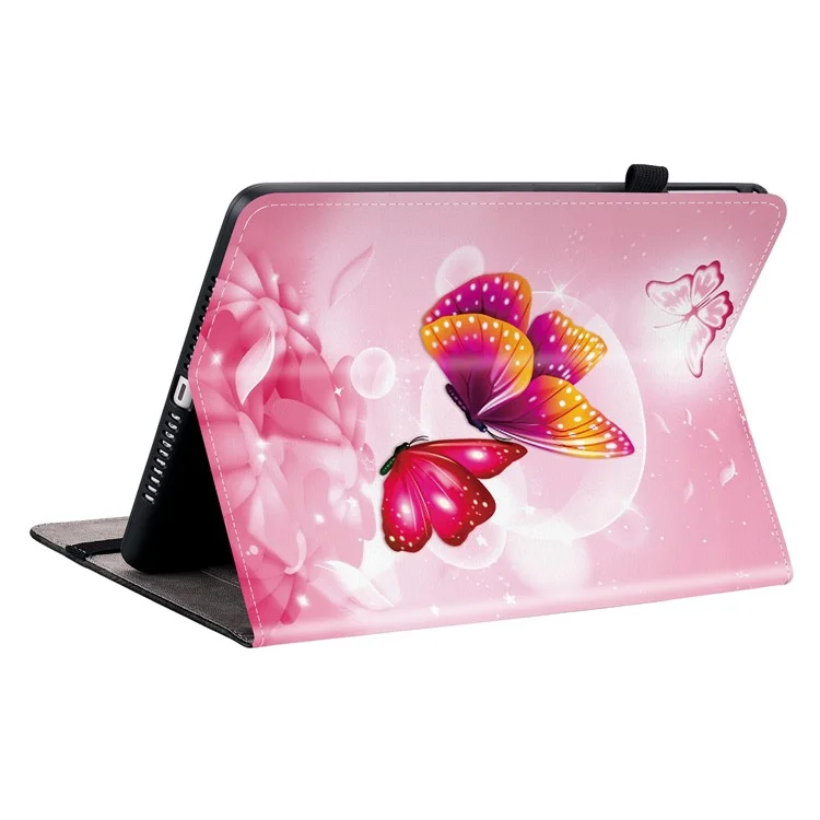 For Amazon Kindle Paperwhite (2024) Leather Case Pattern Printed Stand Tablet Cover with Card Slots - Pink Butterfly