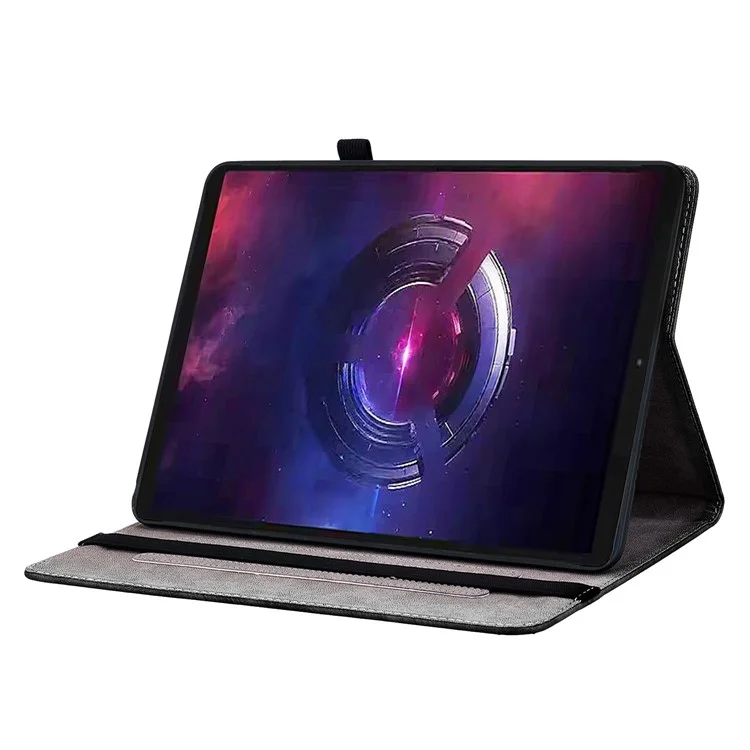 Funda de Cuero para Lenovo Legion Y700 (2025) con Estampado de Patrón, Soporte y Ranuras para Tarjetas - Flor de Jade