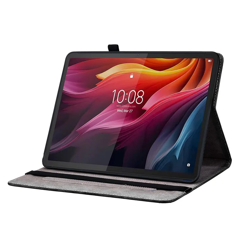 Læderet taske til Lenovo Tab K11 Plus / M11 Plus / Xiaoxin Pad Plus (2024) med mønster, stander og kortlommer - Solgås