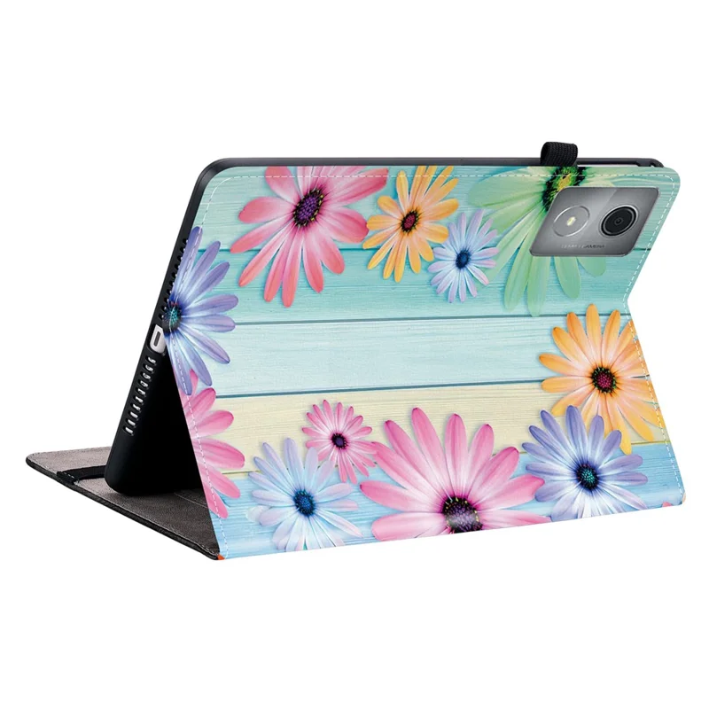 Læderet taske til Lenovo Tab K11 Plus / M11 Plus / Xiaoxin Pad Plus (2024) med mønster, stander og kortlommer - Solgås