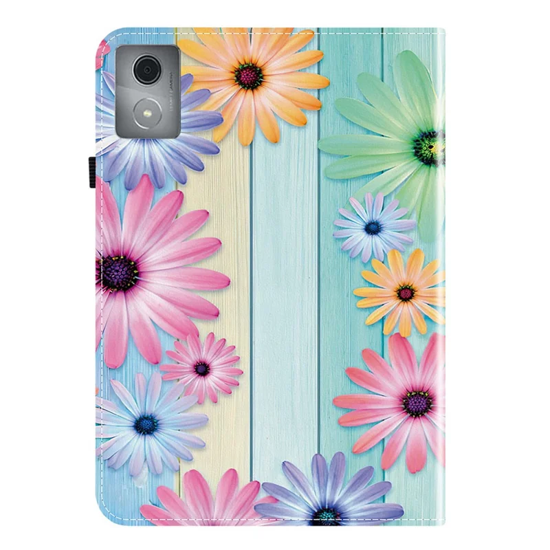 Læderet taske til Lenovo Tab K11 Plus / M11 Plus / Xiaoxin Pad Plus (2024) med mønster, stander og kortlommer - Solgås