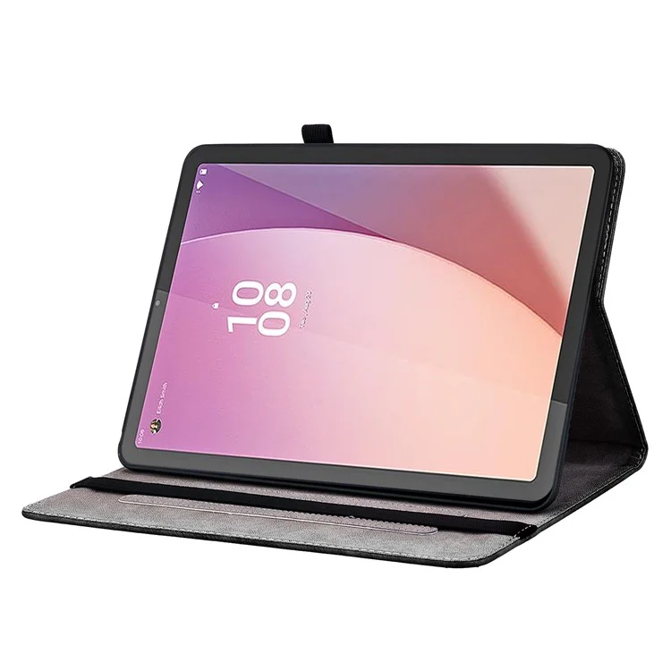 For Lenovo Tab M9 Leather Case Pattern Printed Stand Tablet Cover with Card Slots - Small Lantern Flower