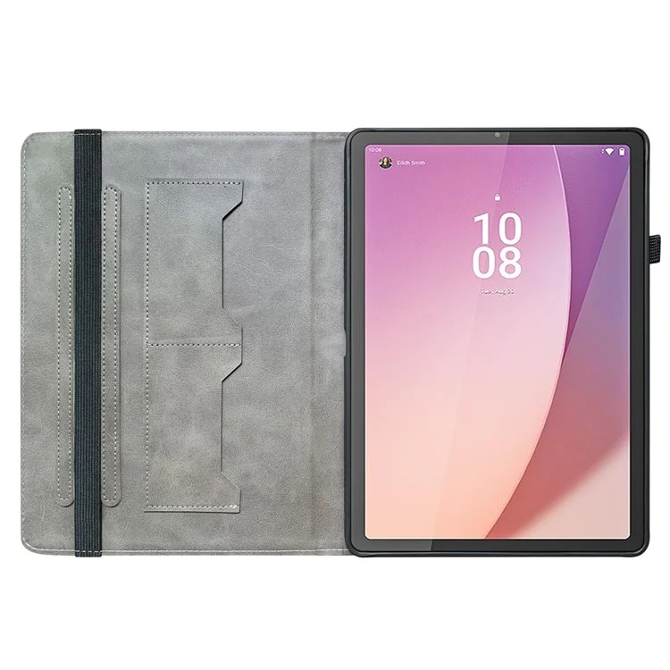 For Lenovo Tab M9 Leather Case Pattern Printed Stand Tablet Cover with Card Slots - Small Lantern Flower