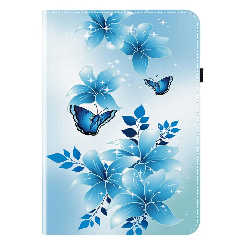 For Xiaomi Poco Pad X1 / Pad 8 Pro / Pad 8 / Pad 7 Pro / Pad 7 Leather Case Pattern Printed Stand Tablet Cover with Card Slots - Blue Butterfly
