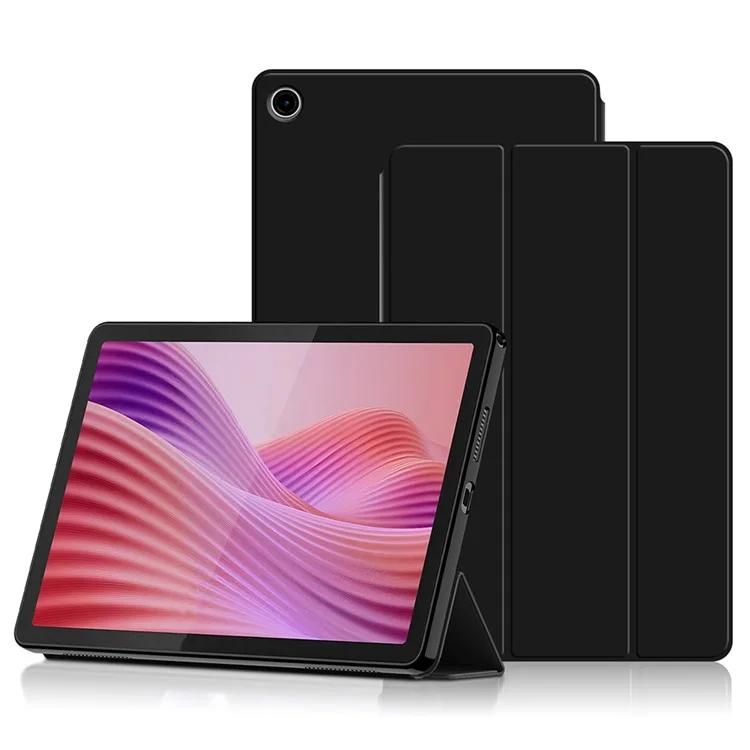 Funda para Lenovo Tab 10,1 (2025) de Cuero Sintético con Soporte Tríptico y Reverso de TPU