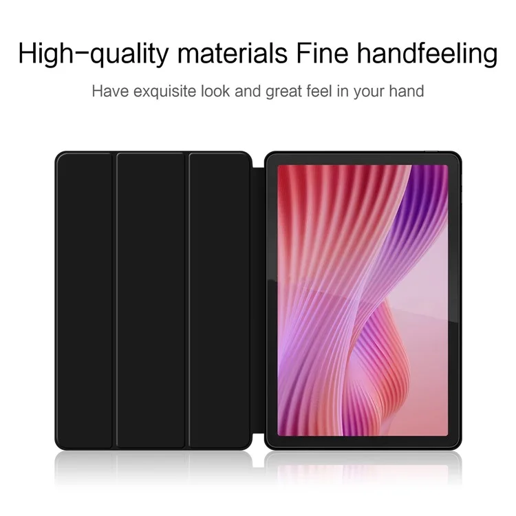 Funda para Lenovo Tab 10,1 (2025) de Cuero Sintético con Soporte Tríptico y Reverso de TPU