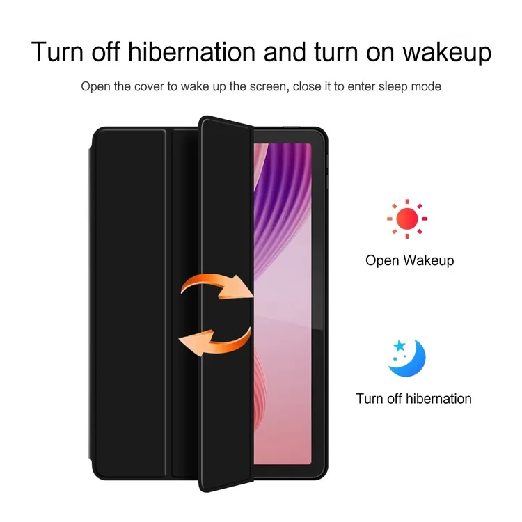 Funda para Lenovo Tab 10,1 (2025) de Cuero Sintético con Soporte Tríptico y Reverso de TPU