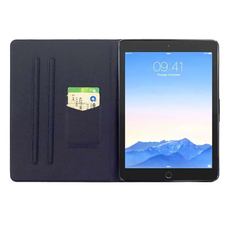 Stand Case for iPad 9.7-inch (2018) / (2017) / Air 2 / Air (2013) Pattern Printing Tablet Leather Cover with Auto Wake / Sleep - Nebula
