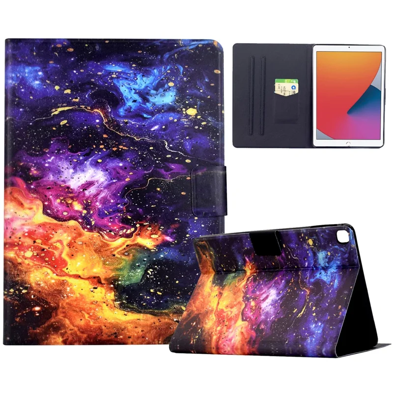 Stand Case for iPad 10.2 (2020) / (2019) / Air 10.5 inch (2019) Pattern Printing Tablet Leather Cover with Auto Wake / Sleep - Nebula