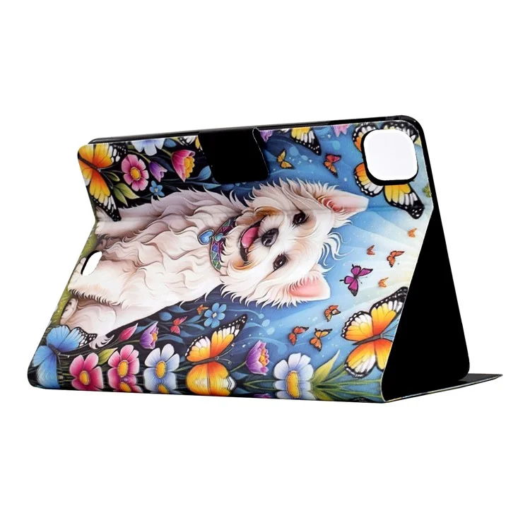 Funda con Soporte de Cuero para iPad Air 11 (2025) / (2024) / Air (2022) / (2020) / Pro 11 (2022) / (2021) / (2020) / (2018) - Diseño de Perro