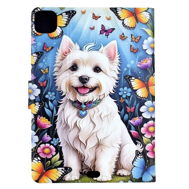 Funda con Soporte de Cuero para iPad Air 11 (2025) / (2024) / Air (2022) / (2020) / Pro 11 (2022) / (2021) / (2020) / (2018) - Diseño de Perro