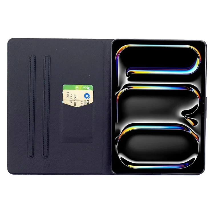 Capa para iPad Pro 11 (2024) com Suporte, Estampa de Padrão, Capa de Couro com Ativação/Desativação Automática - Cachorro