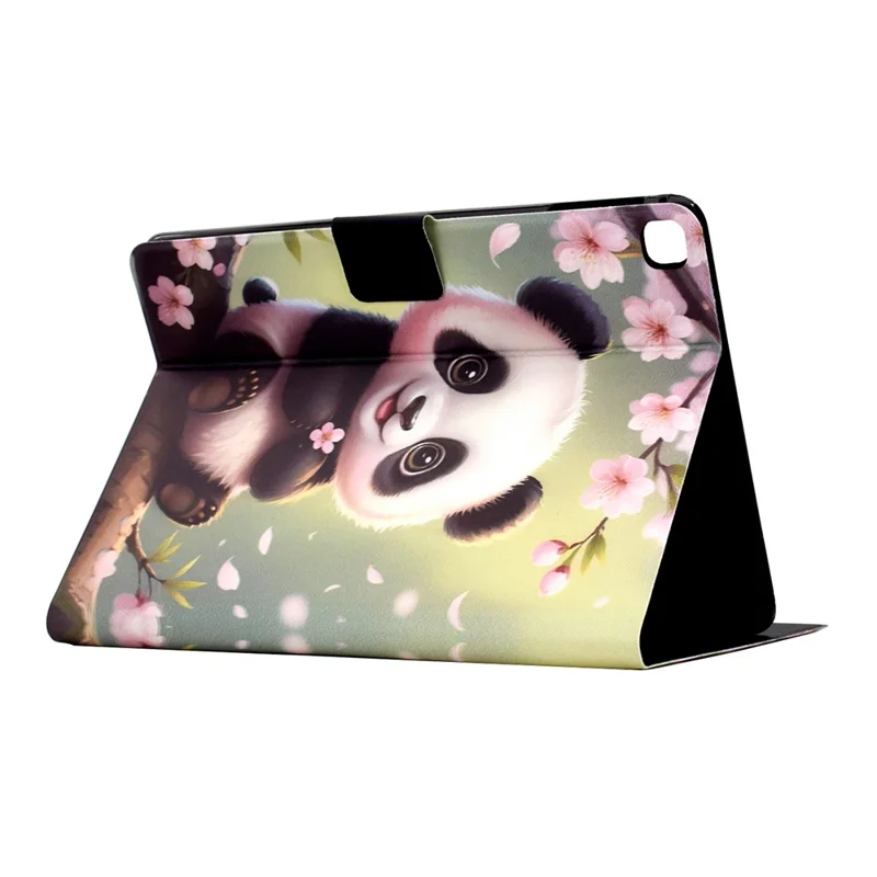 Stand Case for Samsung Galaxy Tab S6 Lite (2024)  /  (2022)  /  (2020) (SM-P610  /  615) Pattern Printing Tablet Leather Cover - Sakura Panda