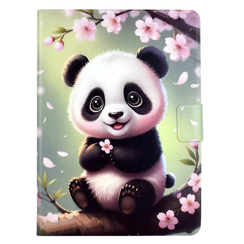 Stand Case for Samsung Galaxy Tab S6 Lite (2024)  /  (2022)  /  (2020) (SM-P610  /  615) Pattern Printing Tablet Leather Cover - Sakura Panda
