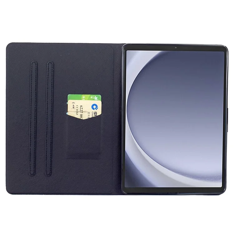 For Samsung Galaxy Tab A9 Stand Case Pattern Printing Tablet Leather Cover with Auto Wake / Sleep - Nebula