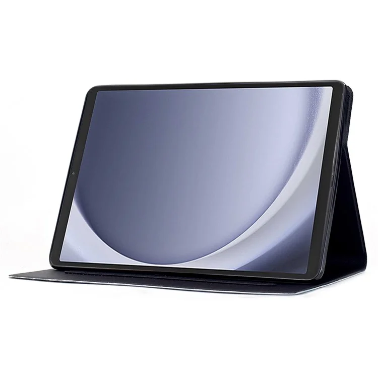 For Samsung Galaxy Tab A9 Stand Case Pattern Printing Tablet Leather Cover with Auto Wake / Sleep - Nebula