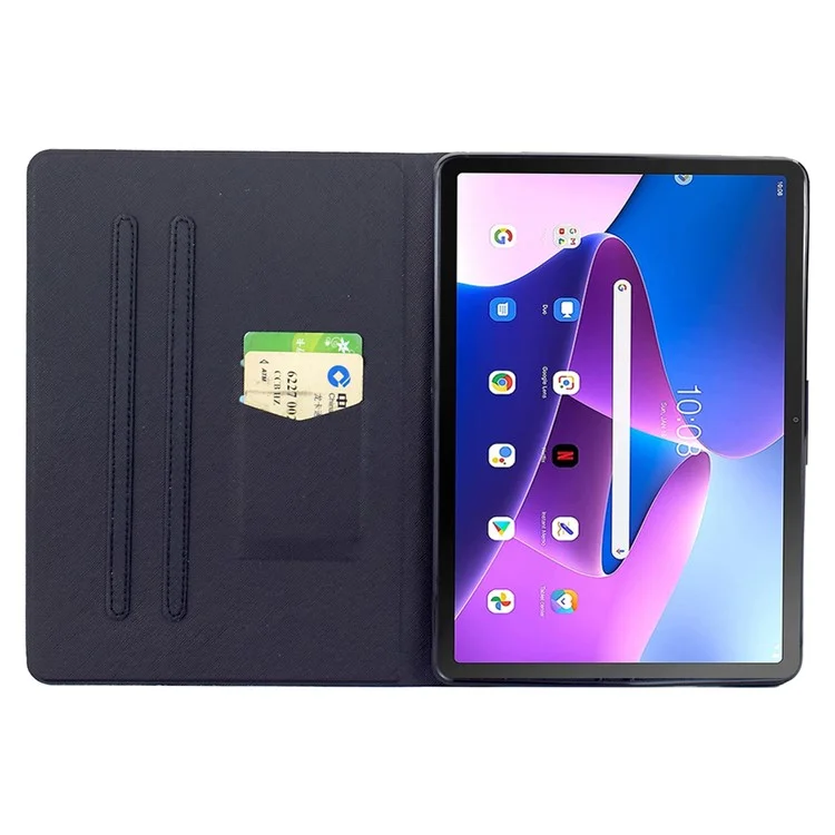 Étui Support pour Lenovo Tab M10 Plus (3ème Génération) Motif Imprimé Housse en Cuir avec Mise en Veille/Réveil Automatique - Chien