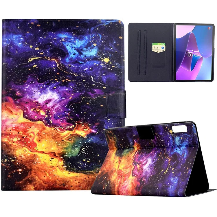 Stand Case for Lenovo Tab P11 Gen 2 TB-350 Pattern Printing Tablet Leather Cover with Auto Wake / Sleep - Nebula