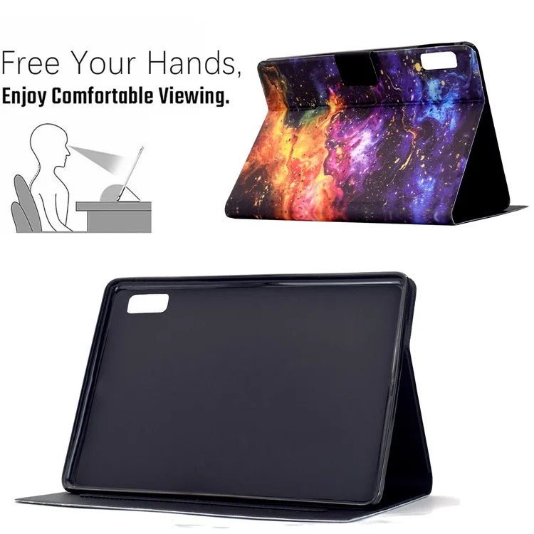 Cover per Lenovo Tab M9 TB-310FU con Supporto - Design con Stampa Fantasia, Custodia in Pelle con Accensione/Spegnimento Automatico - Nebula