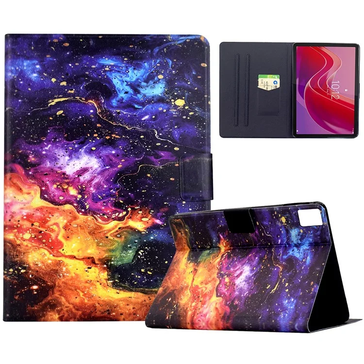 Чехол для Lenovo Tab M11 / Xiaoxin Pad 11 2024 с подставкой, с рисунком, кожаный, с функцией автоматического включения/выключения - Туманность