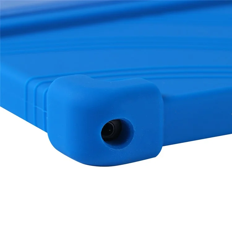 For Teclast M50 Plus / BMAX Maxpad I10 Plus Silicone Case with Kickstand Rugged Protective Cover - Dark Blue