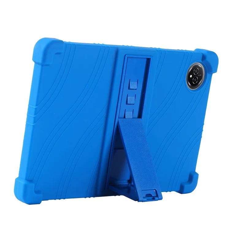 For Teclast M50 Plus / BMAX Maxpad I10 Plus Silicone Case with Kickstand Rugged Protective Cover - Dark Blue