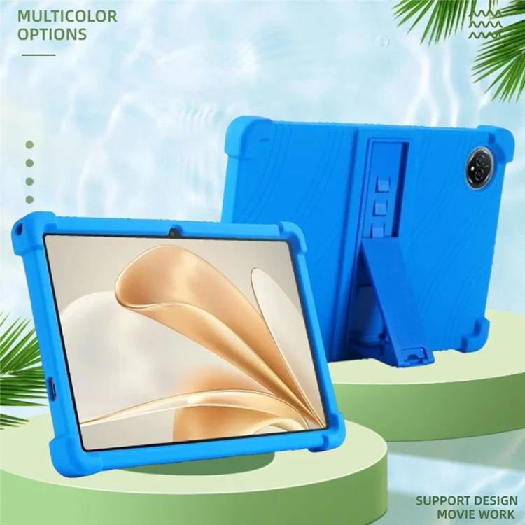 For Teclast M50 Plus / BMAX Maxpad I10 Plus Silicone Case with Kickstand Rugged Protective Cover - Dark Blue