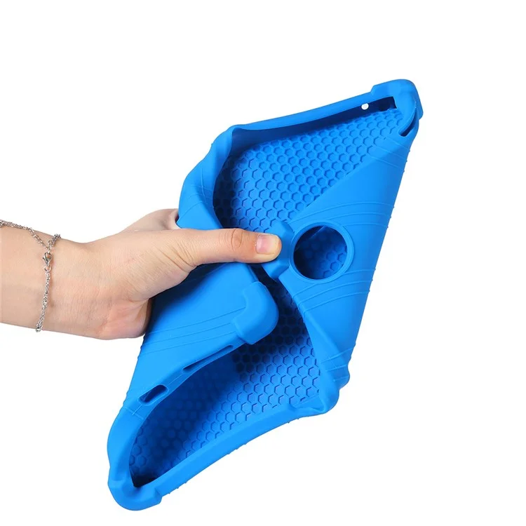 For Teclast M50 Plus / BMAX Maxpad I10 Plus Silicone Case with Kickstand Rugged Protective Cover - Dark Blue