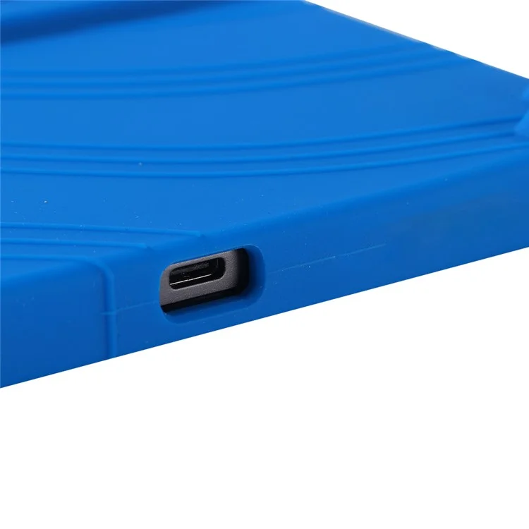 For Teclast M50 Plus / BMAX Maxpad I10 Plus Silicone Case with Kickstand Rugged Protective Cover - Dark Blue