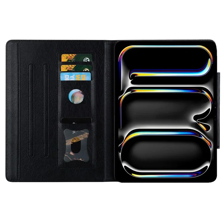 Cover in pelle con chiusura a fibbia a gatto per Lenovo Tab K10C / E10C - Nero con supporto protettivo