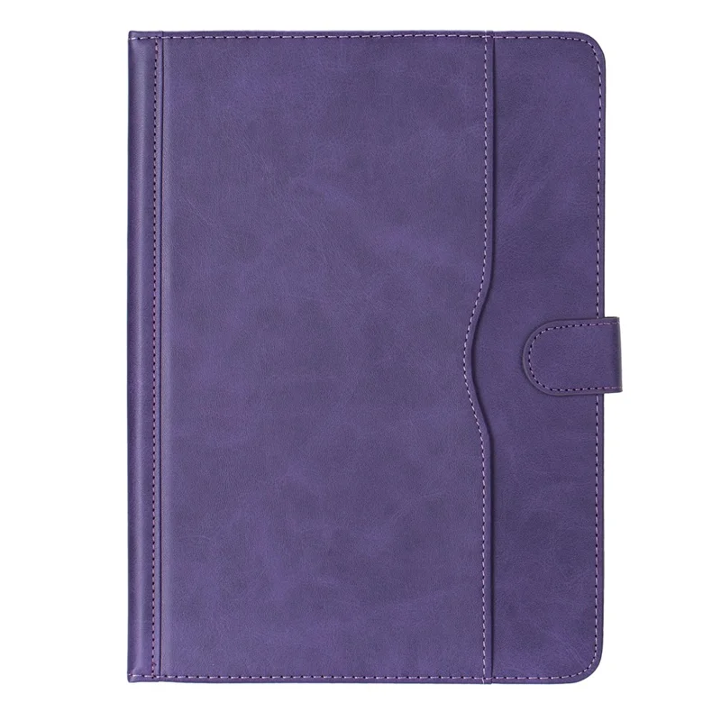 Universal 7 - 8 inch Case Dual Color Cowhide Texture Stand Leather Tablet Cover - Purple
