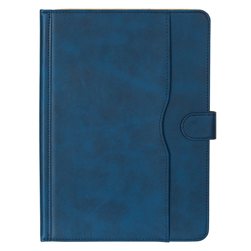 Universal 9 - 10 inch Case Dual Color Cowhide Texture Stand Leather Tablet Cover - Blue