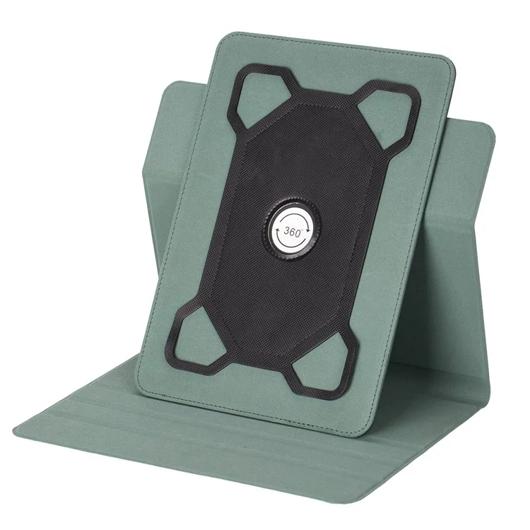 Étui universel 9 - 10 pouces avec support ajustable, protection antichoc en cuir + silicone - Vert