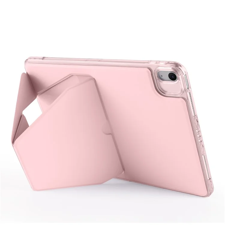 Capa de Tablet para iPad Air 11 (2025) / (2024) / Air (2022) / (2020) / Pro 11 (2022) / (2020) / (2018) TPU Couro PU com Suporte - Rosa