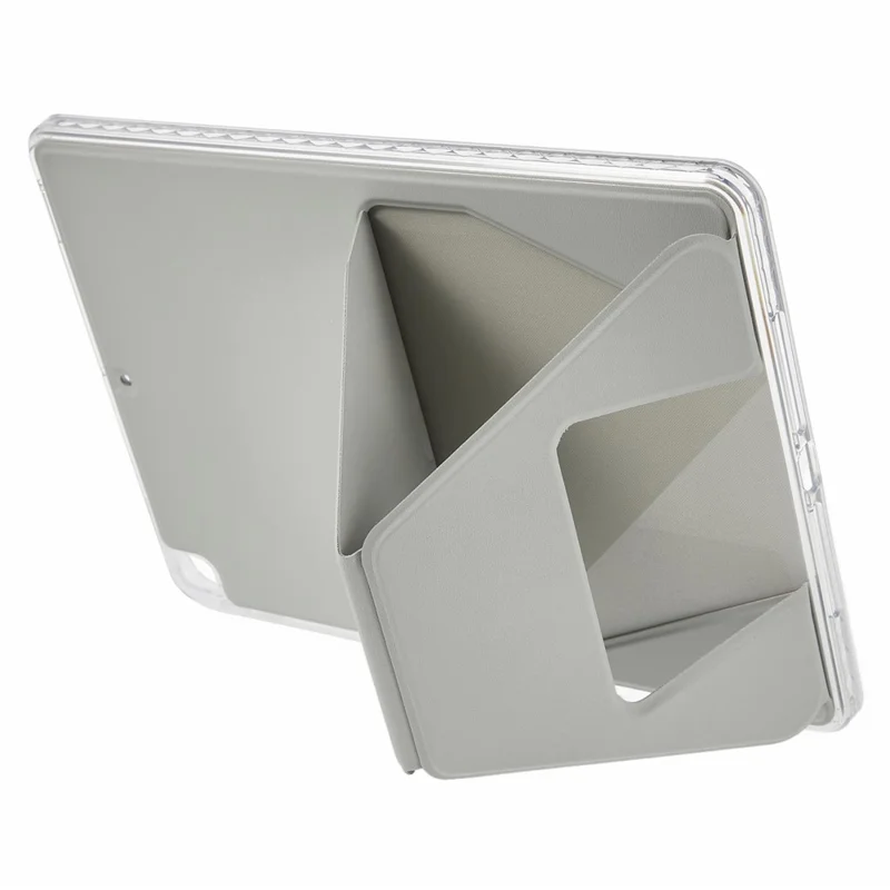 For iPad (2025)  /  10.9 (2022) Case TPU PU Leather Kickstand Tablet Cover - Grey
