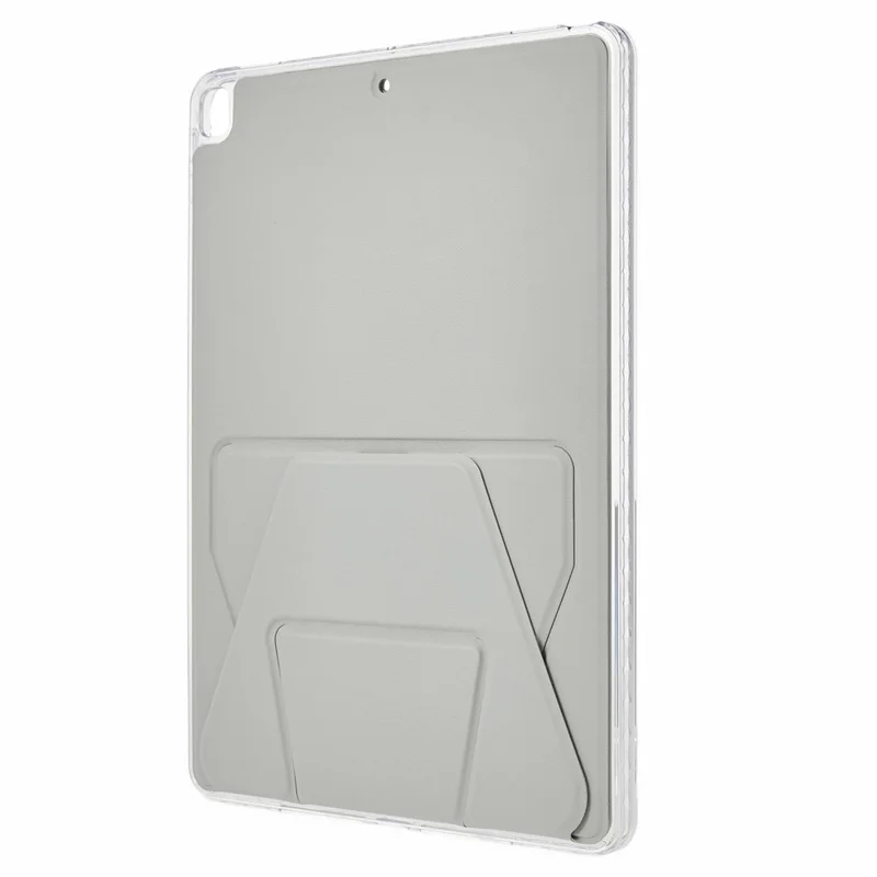 For iPad (2025)  /  10.9 (2022) Case TPU PU Leather Kickstand Tablet Cover - Grey