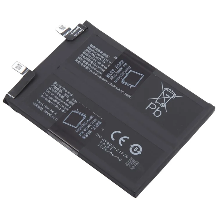 Bateria de Polímero de Lítio 4550mAh 3,87V para Vivo iQOO 10 5G (Sem Logo) (Código: B-T9)