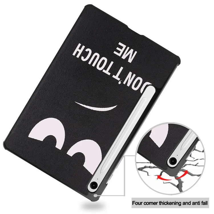 Cover per Samsung Galaxy Tab S10 FE con Stampa a Fantasia, Supporto in Pelle - Non Toccarmi
