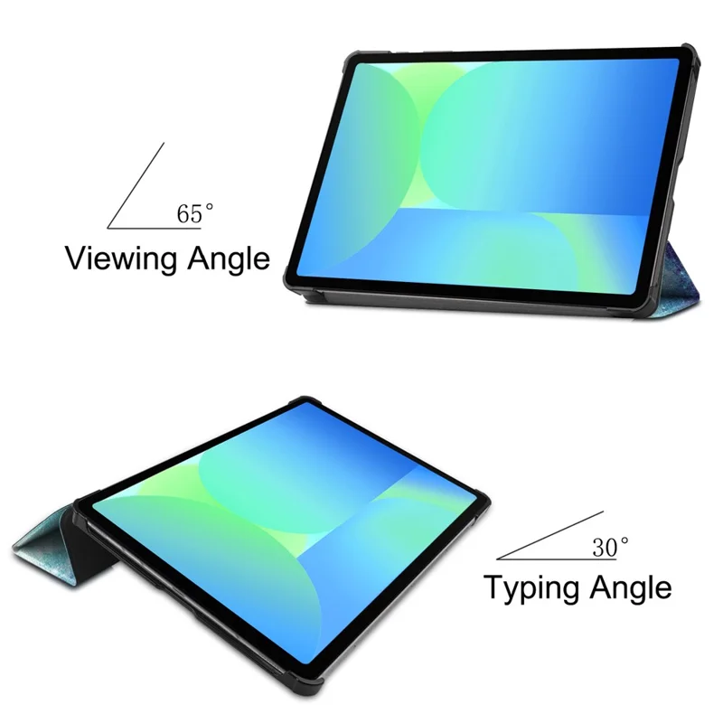 For Samsung Galaxy Tab S10 Lite / S10 FE / S9 FE Case Pattern Print Leather Stand Tablet Cover - Galaxy