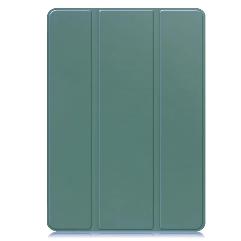 For Samsung Galaxy Tab S10 Lite / S10 FE / S9 FE Stand Case Shock-Absorbent Leather Tablet Cover with Pen Slot - Blackish Green