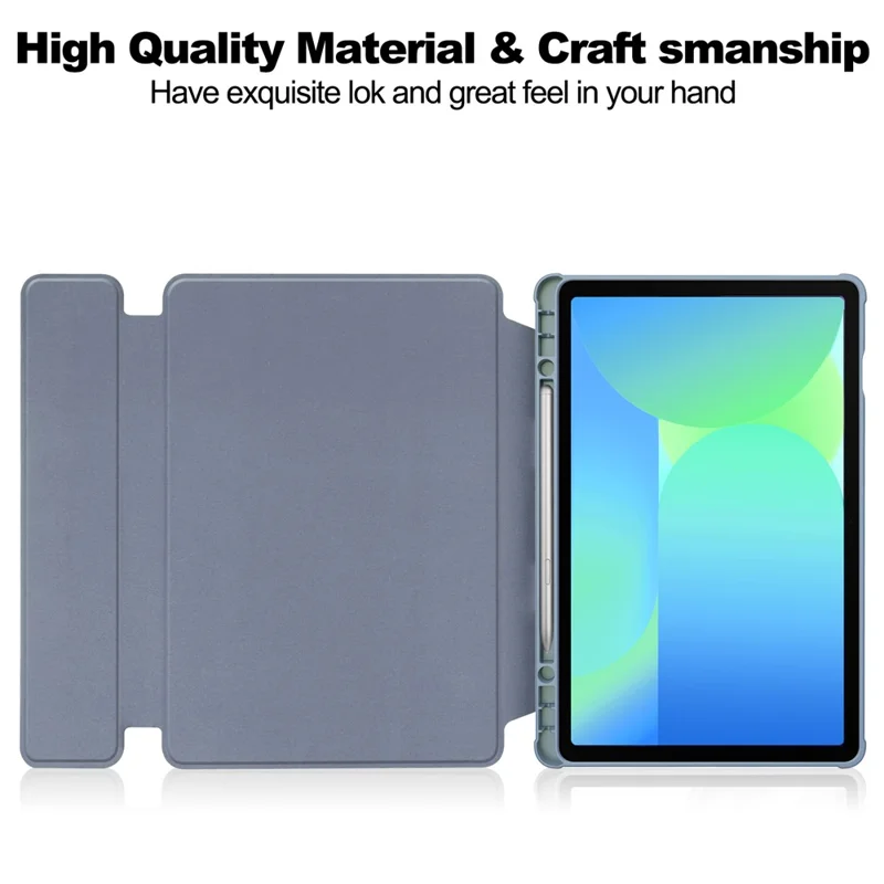 غطاء لجهاز Samsung Galaxy Tab S10 Lite / S10 FE / S9 FE، حامل دوار 360°، غطاء لوحي من جلد البولي يوريثان + أكريليك (بدون لوحة مفاتيح) - أرجواني