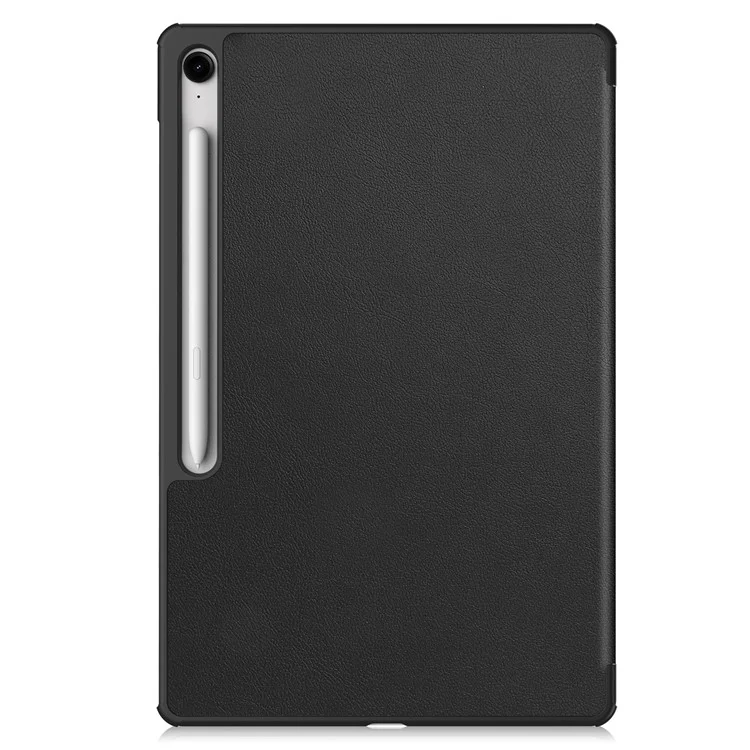 Für Samsung Galaxy Tab S10 FE+ Hülle Stoßfeste Lederhülle mit Ständer - Schwarz