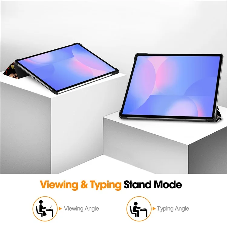 Étui pour Samsung Galaxy Tab S10 FE+ Motif Imprimé Housse de Tablette en Cuir avec Support - Graffiti