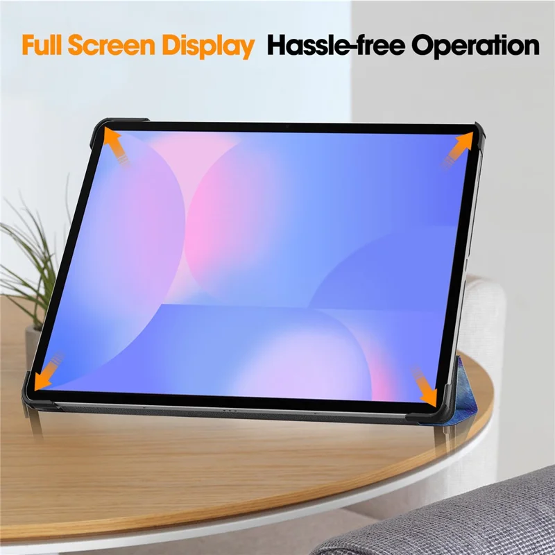 Til Samsung Galaxy Tab S10 FE+ Skåne med Mønstertryk i Læder med Stående Funktion - Galaxy