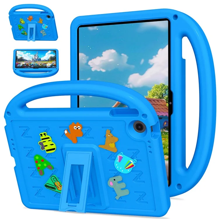 Funda para Lenovo Tab 10.1 (2025) TB-311XU / Tab TB311FU con Soporte, Carcasa de EVA + PC con Correa para el Hombro - Azul