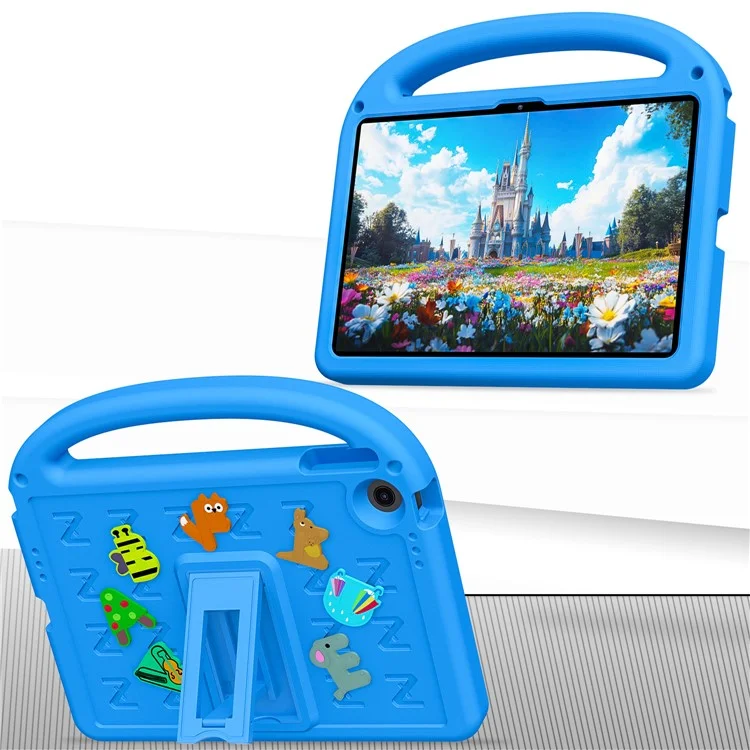Funda para Lenovo Tab 10.1 (2025) TB-311XU / Tab TB311FU con Soporte, Carcasa de EVA + PC con Correa para el Hombro - Azul
