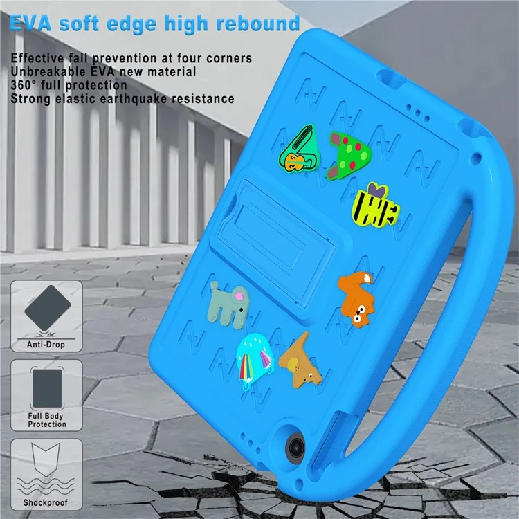 Funda para Lenovo Tab 10.1 (2025) TB-311XU / Tab TB311FU con Soporte, Carcasa de EVA + PC con Correa para el Hombro - Azul